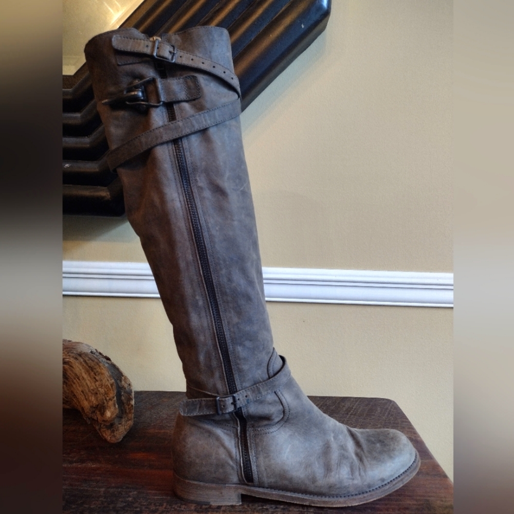 LD Tuttle Grey Artisan Riding Boots Size 40 (10) - Picture 5 of 15